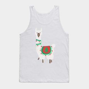 Christmas llama Tank Top